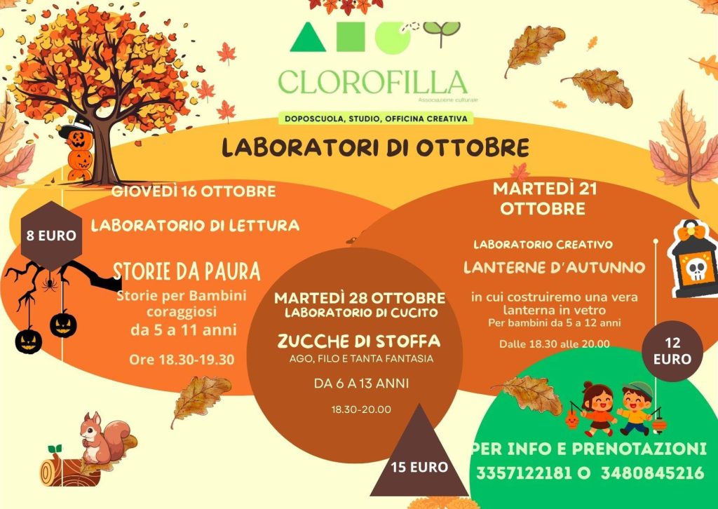 Laboratori di ottobre a Vasto letture cucito e creatività