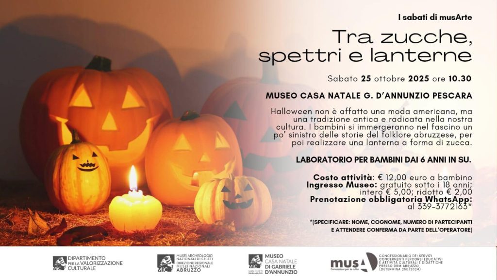 Laboratorio di Halloween per bambini al Museo D’Annunzio a Pescara