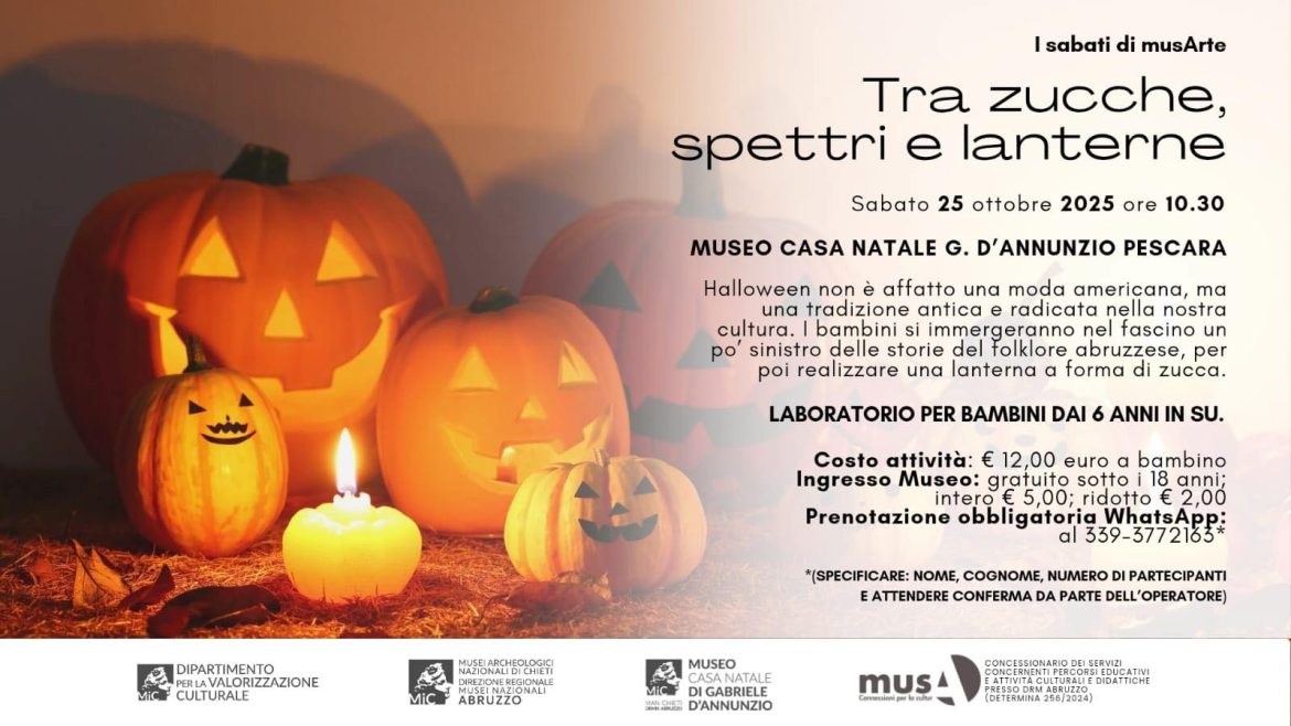 Laboratorio di Halloween per bambini al Museo D’Annunzio a Pescara