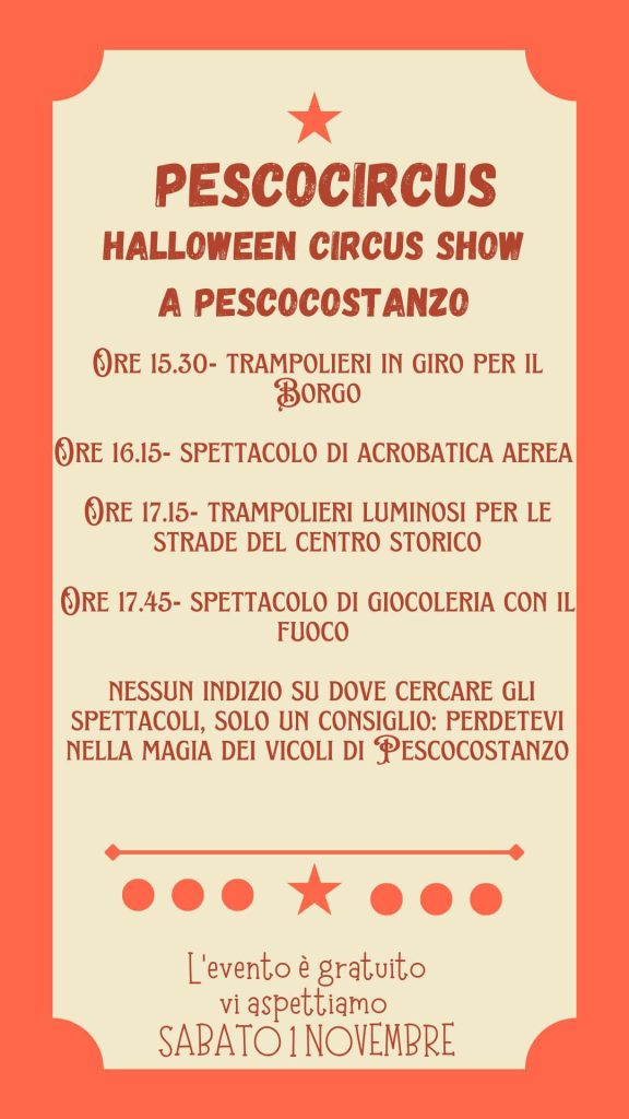 Programma Pescocircus a Pescocostanzo