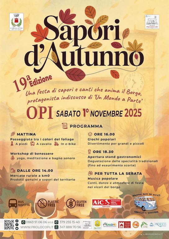 Sapori d'autunno 2025 a Opi