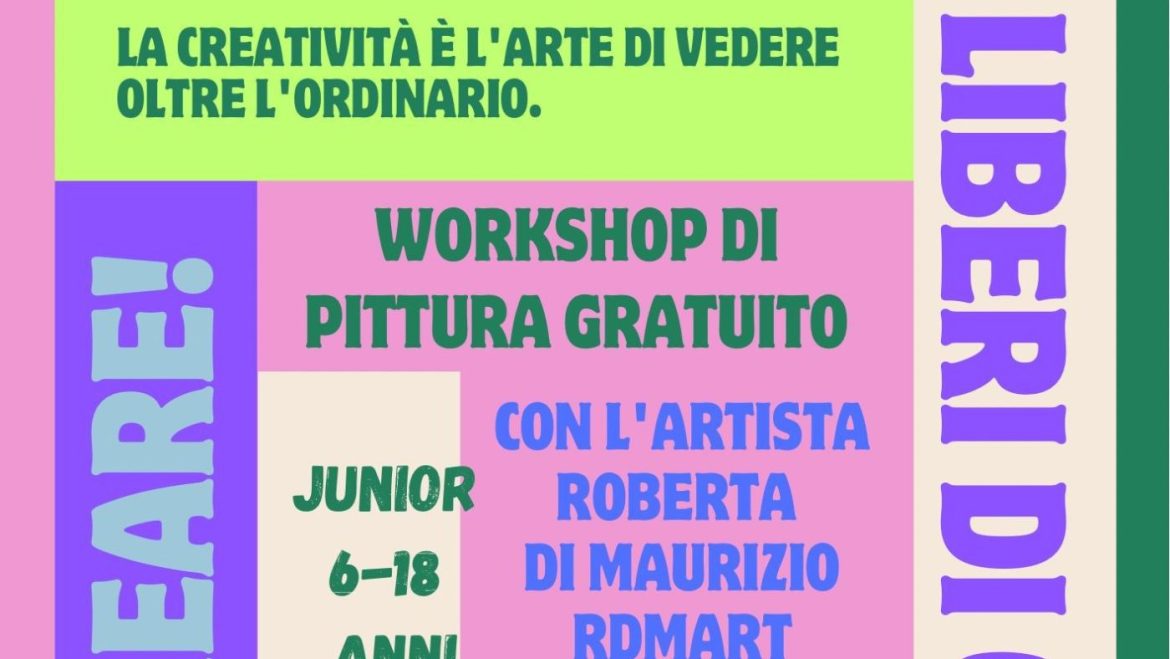 Laboratorio di pittura gratuito a Nereto con la pittrice Roberta Di Maurizio