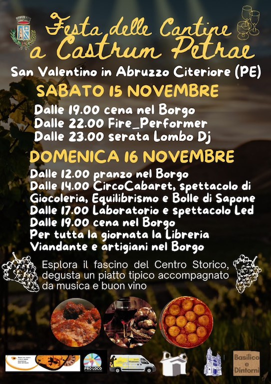Festa delle Cantine a Castrum Petrae a San Valentino in Abruzzo Citeriore