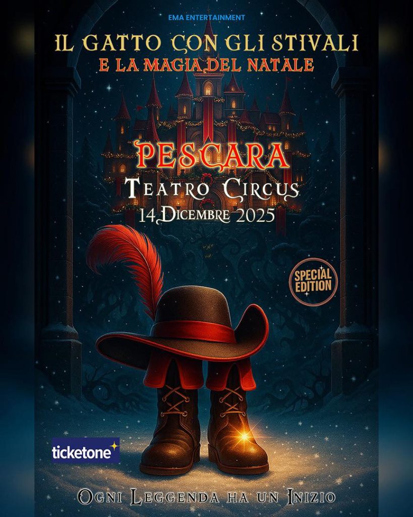 Il Gatto con gli stivali e la Magia del Natale il musical a Pescara unica data in Abruzzo