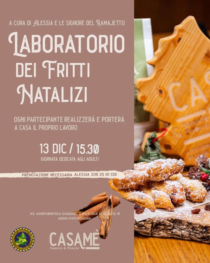 Laboratorio Fritti Natalizi a Civitaquana
