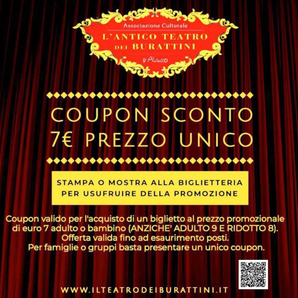 Coupon L'Antico Teatro dei Burattini d'Abruzzo