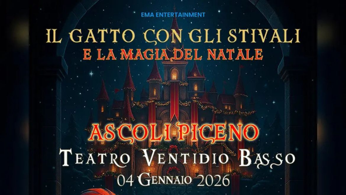 Il Gatto con gli stivali e la Magia del Natale il musical ad Ascoli Piceno