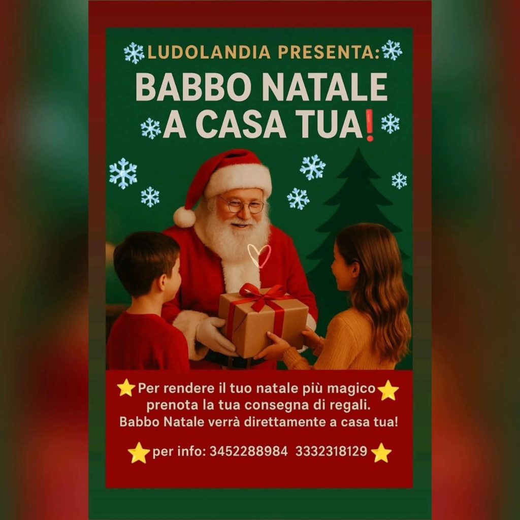 Babbo Natale a casa tua a Pescara e Chieti consegna dei regali in esclusiva