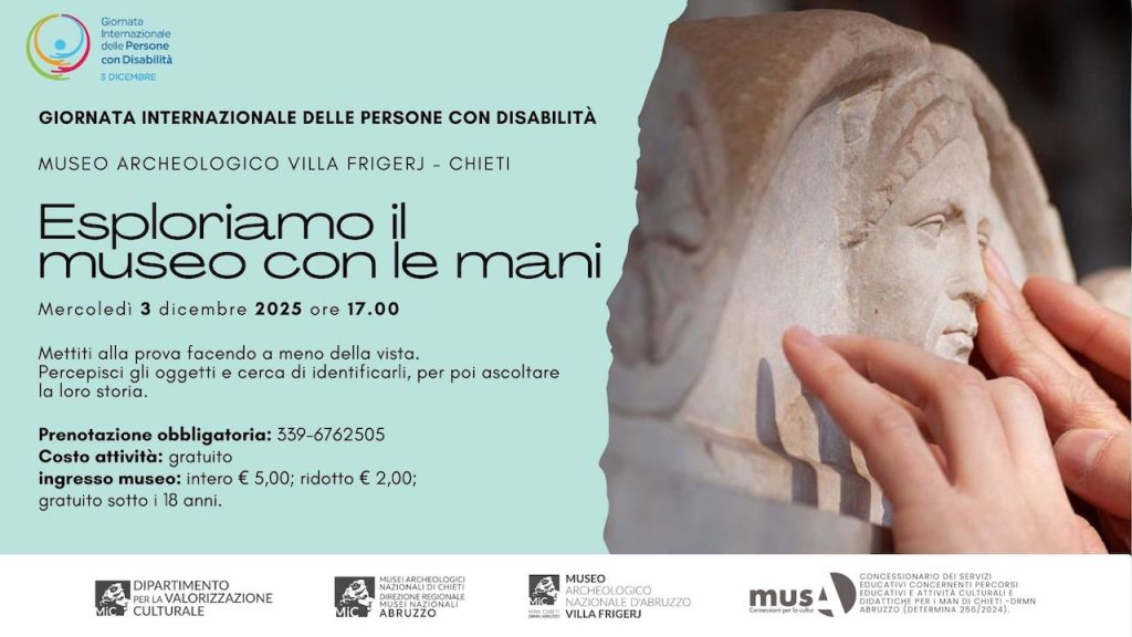 Esploriamo il Museo con le mani al Museo Villa Frigerj a Chieti