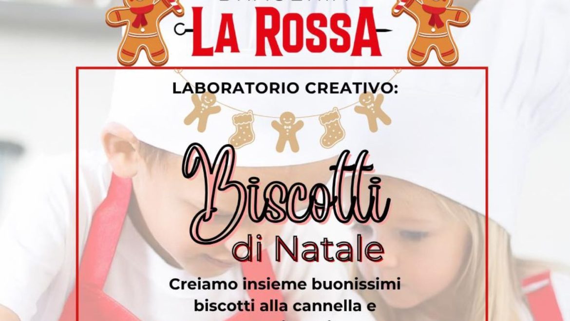 Laboratorio di biscotti di Natale con pranzo a Pianella da Braceria La Rossa