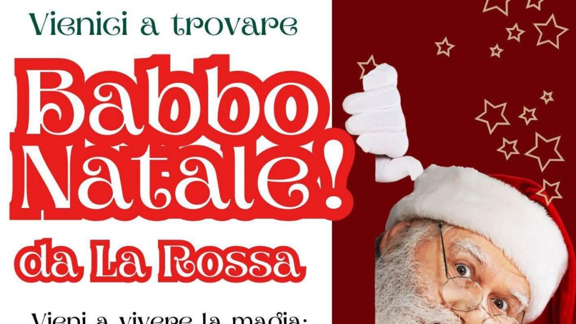 Babbo Natale da La Rossa a Pianella la magia della festa con regalo ai bimbi