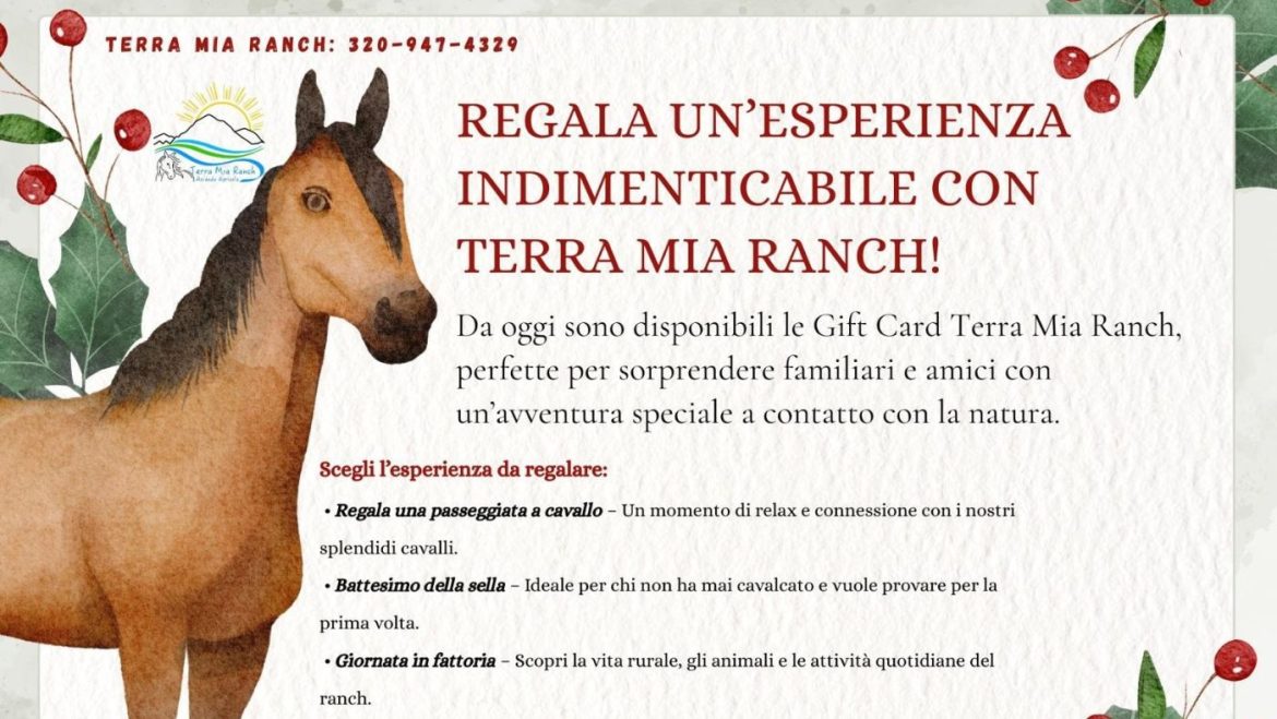 Gift Card Terra Mia Ranch il regalo di Natale perfetto a Isola del Gran Sasso d’Italia