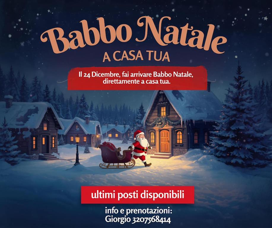 Fai arrivare Babbo Natale a casa tua il 24 dicembre da Pescara a Chieti