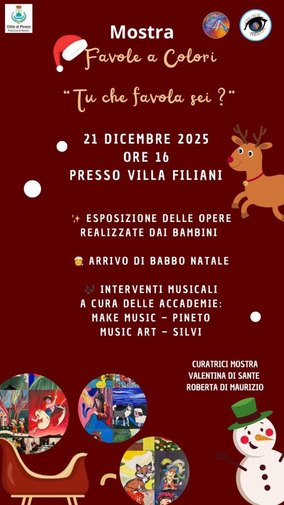 Favole a Colori “Tu che favola sei?” a Pineto Mostra e Babbo Natale