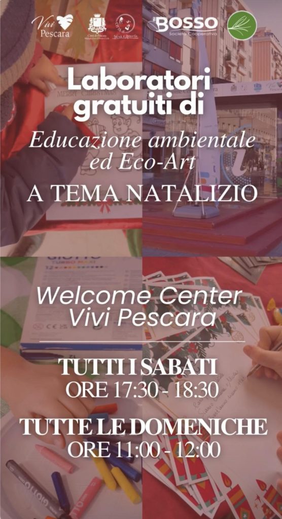 Laboratori gratuiti a tema natalizio a Pescara