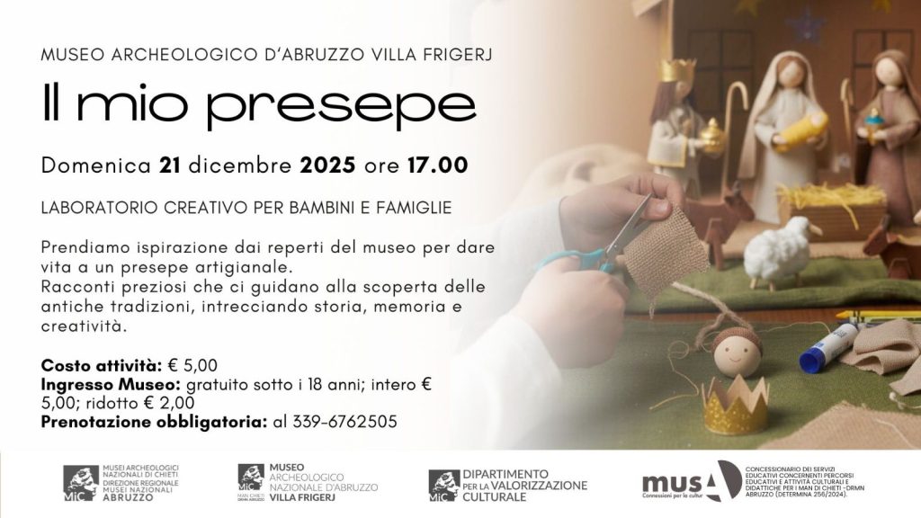 Laboratorio creativo per bambini e famiglie al Museo La Civitella a Chieti