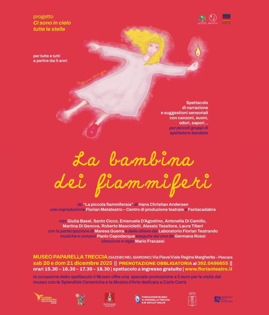 Natale a Pescara con lo spettacolo teatrale La Bambina dei fiammiferi