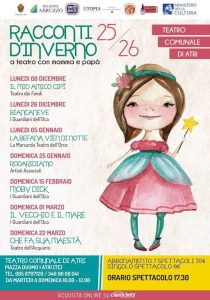 "Racconti d’Inverno:A teatro con mamma e papà" e “Scuola a Teatro” al Teatro Comunale di Atri