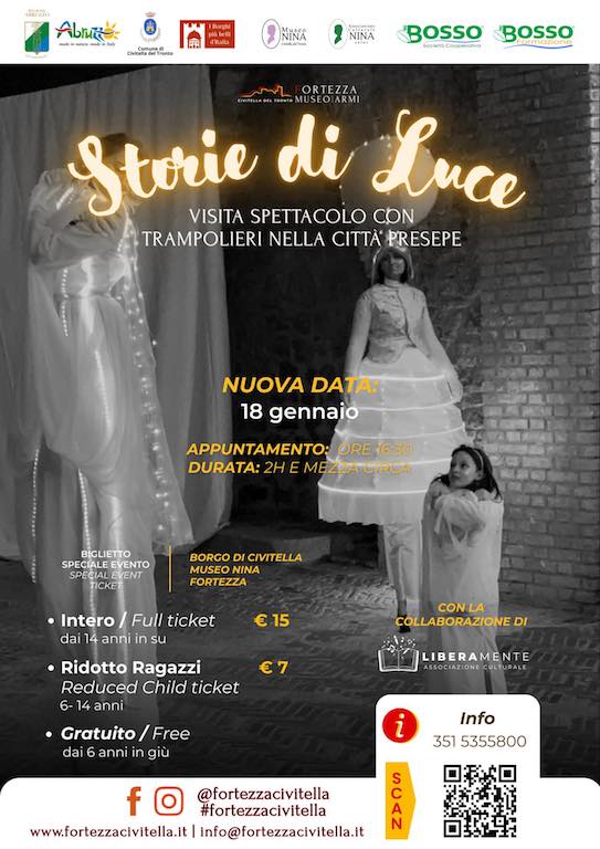 Storie di Luce visita spettacolo a Civitella del Tronto