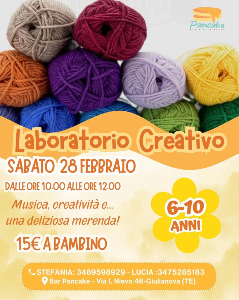 Laboratorio creativo a Giulianova creatività, musica e merenda
