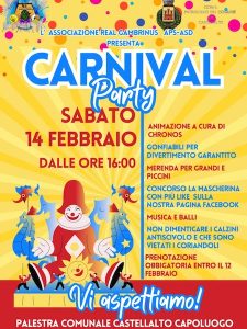 Carnival Party a Castellalto gonfiabili, giochi, merenda, musica, truccabimbi