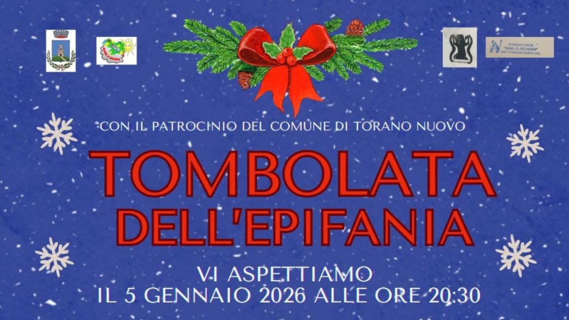 Befana a Torano Nuovo con la Tombola dell’Epifania e l’arrivo della vecchina più amata