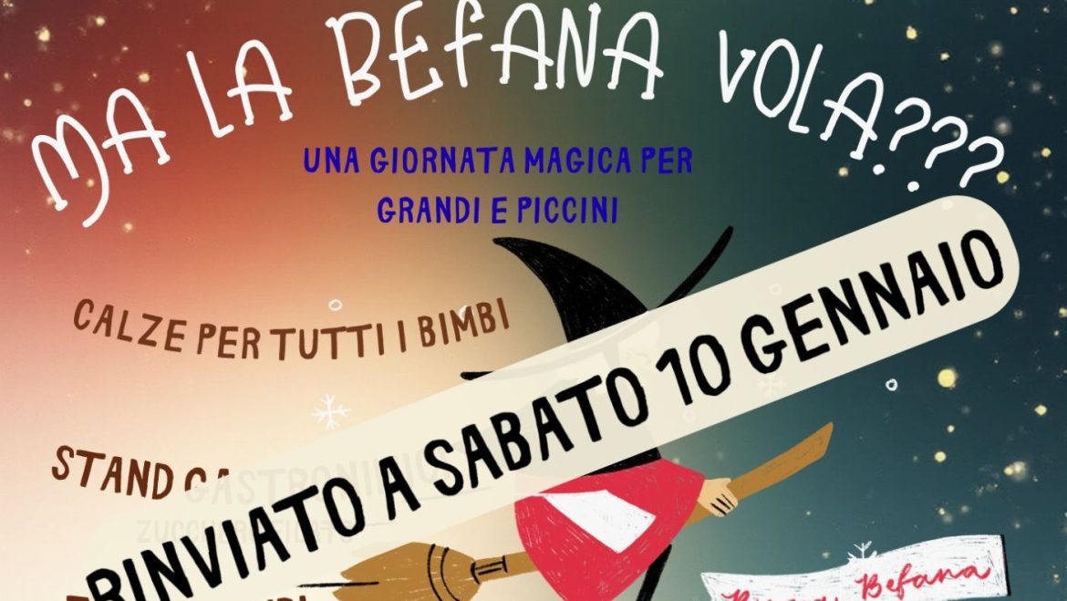 Befana a Orsogna calze, zucchero filato, truccabimbi e animazione