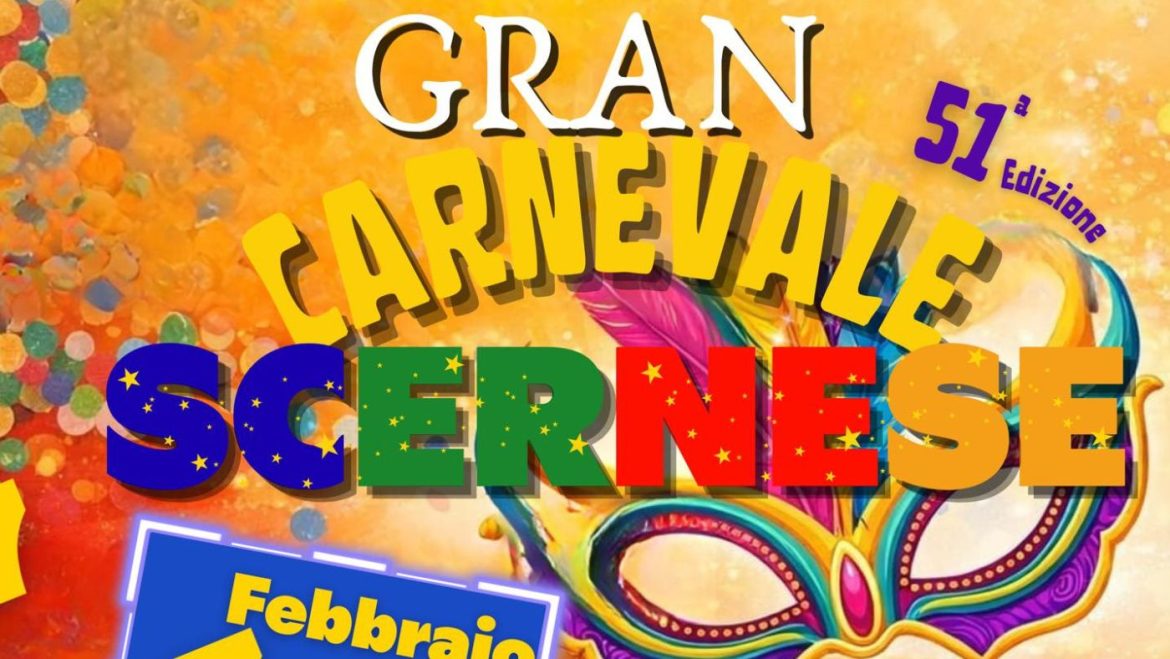 Gran Carnevale Scernese a Scerni sfilata carri, musica e stand gastronomici