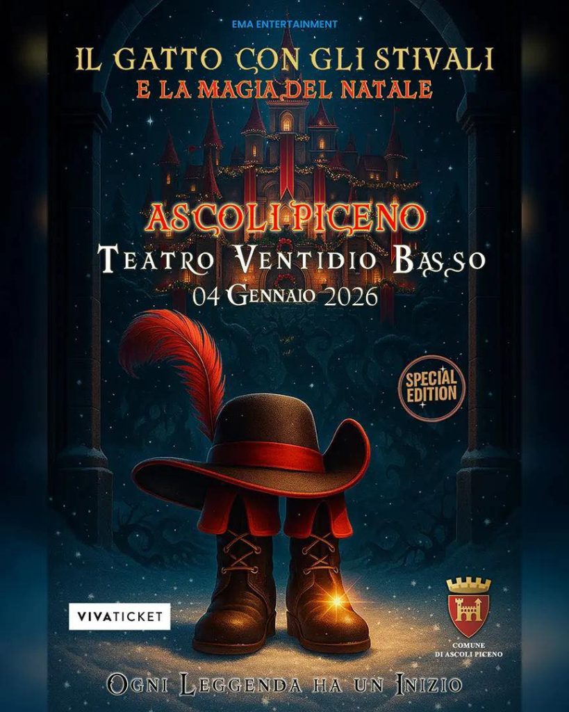 Il Gatto con gli stivali e la Magia del Natale il musical ad Ascoli Piceno
