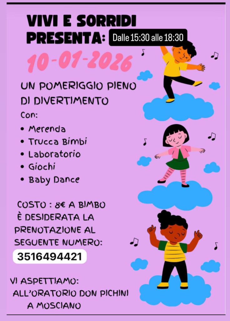 Pomeriggio di divertimento a Mosciano Sant'Angelo con Vivi e Sorridi Animazione