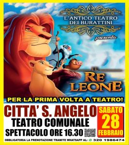Teatro dei Burattini a Città Sant’Angelo con Il Re Leone