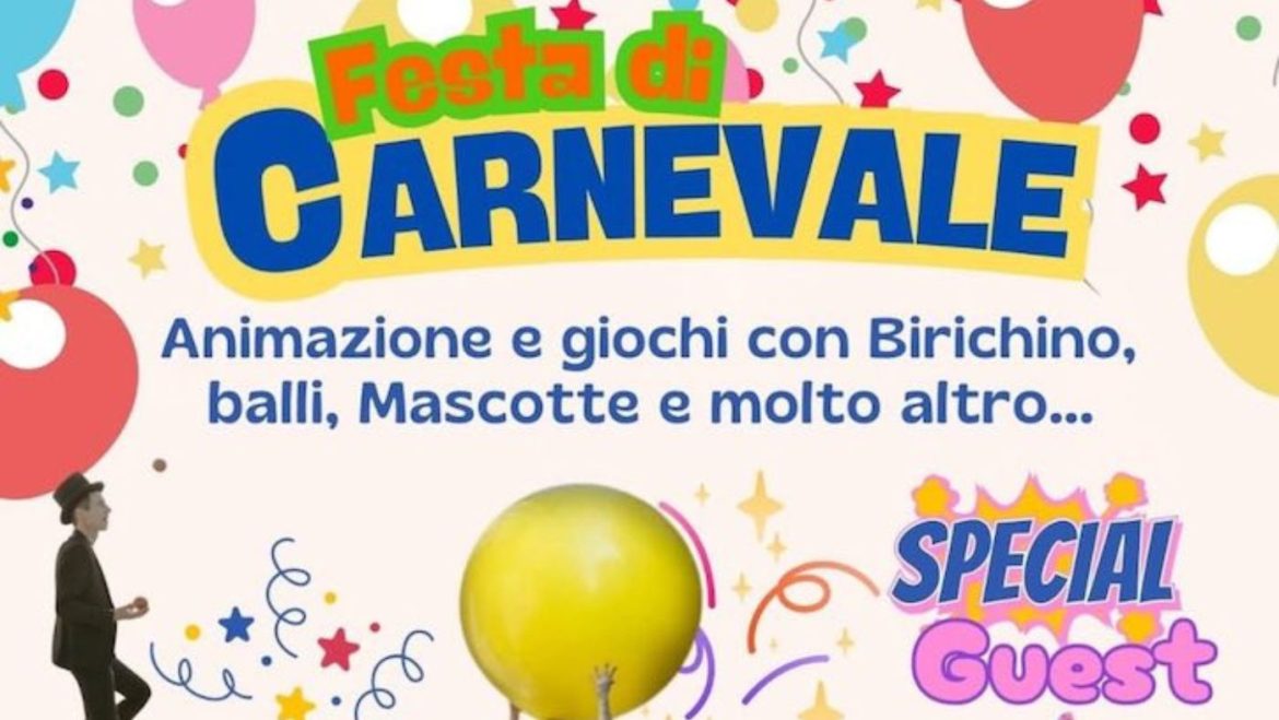 Festa di Carnevale a Tortoreto animazione e giochi, spettacolo circense, balli e mascotte