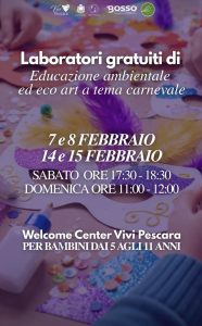 Carnevale a Pescara con i laboratori di educazione ambientale ed eco art
