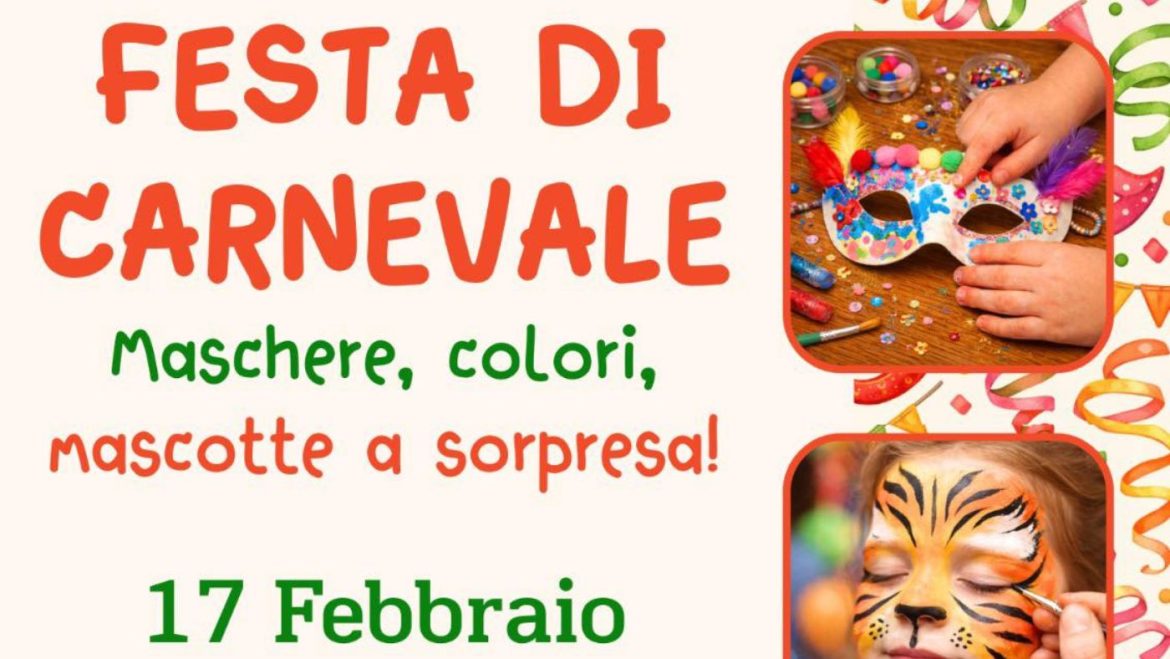 Festa di Carnevale a Chieti Scalo sfilata, animazione. laboratorio, mascotte, truccabimbi