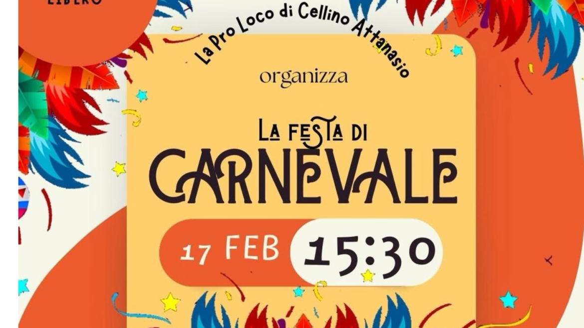 Festa di Carnevale 2026 a Cellino Attanasio maschere, musica e tanto divertimento
