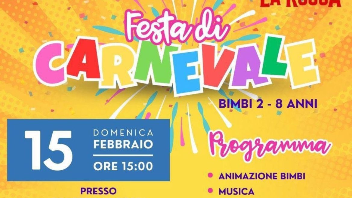 Festa di Carnevale a Pianella animazione, musica, giochi, truccabimbi, merenda