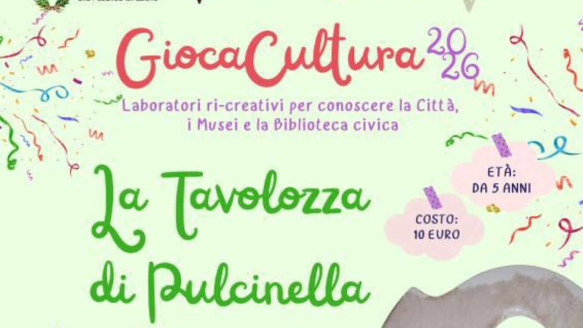 Laboratorio di Carnevale a Giulianova con la tavolozza di Pulcinella