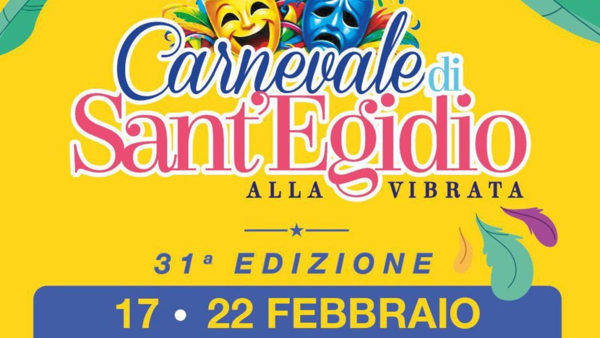 Carnevale di Sant’Egidio alla Vibrata il programma completo fino a domenica 22 febbraio