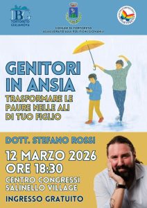 "Genitori in ansia – Trasformare le paure nelle ali di tuo figlio” incontro a Tortoreto