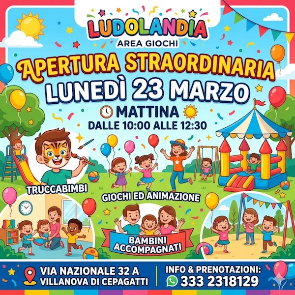 Apertura straordinaria di Ludolandia a Cepagatti in occasione del referendum