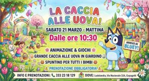 Caccia alle Uova a Cepagatti animazione, giochi e l'arrivo di Bluey