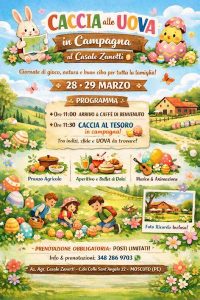 Caccia alle Uova in campagna a Moscufo con aperitivo, pranzo, animazione e foto