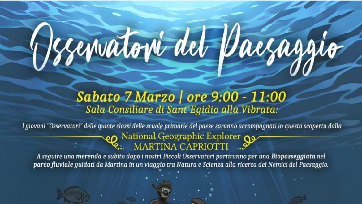 “Osservatori del Paesaggio” a Sant’Egidio alla Vibrata con biopasseggiata e merenda