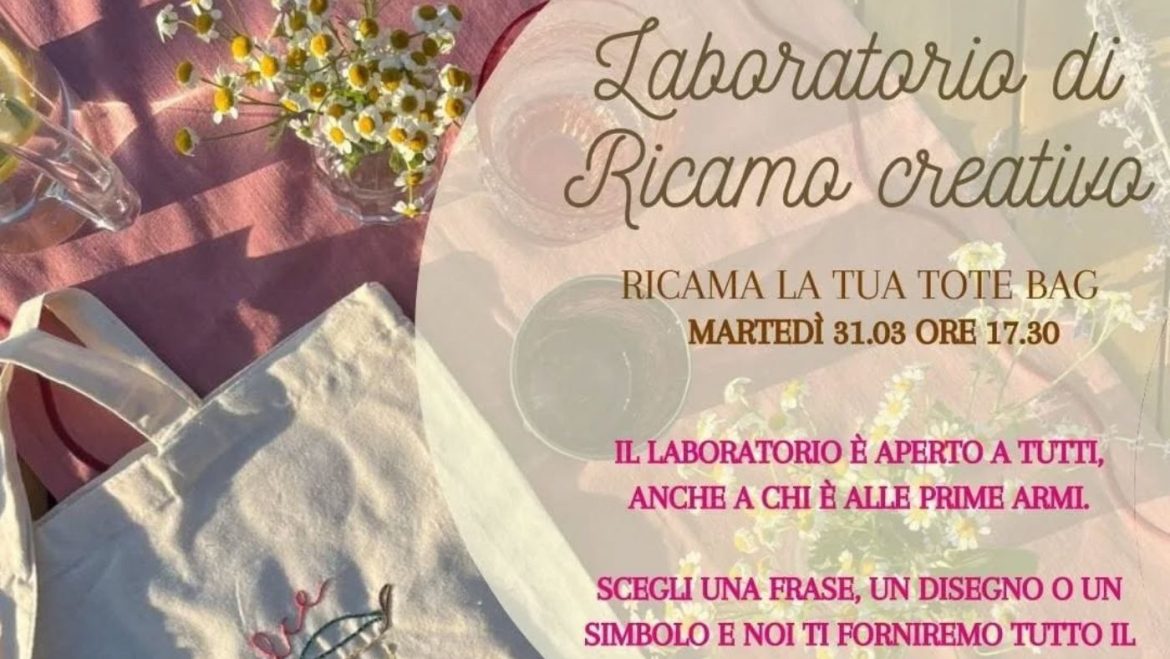 Laboratorio di ricamo creativo a Sant’Atto di Teramo ago, filo e fantasia