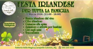 Festa Irlandese per tutta la famiglia a Carapelle Calvisio musica, animazione e cibo a tema