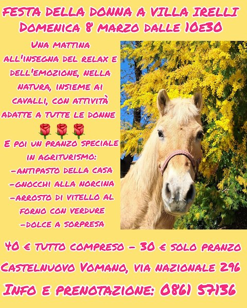 Festa della Donna a Villa Irelli a Castelnuovo Vomano di Castellalto