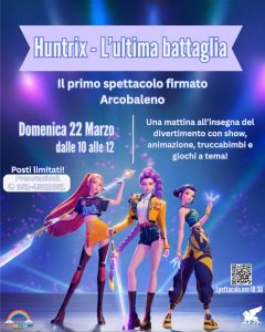 Huntrix - L'ultima battaglia a Chieti con animazione, truccabimbi e giochi