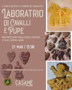 Laboratorio di pupe e cavalli a Civitaquana da Casamè