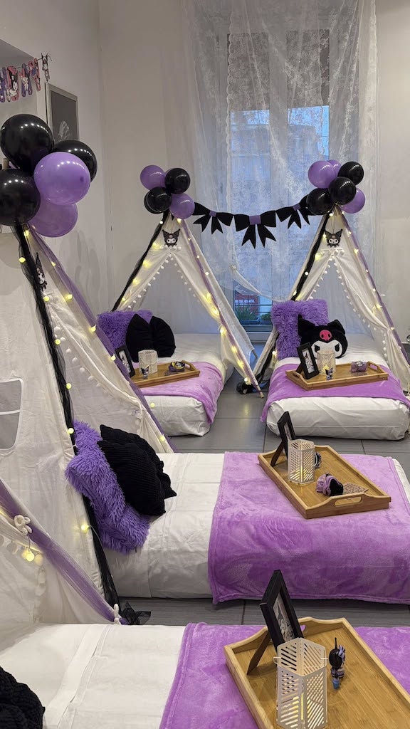 Marypoppy’s Pigiama Party in tenda allestimento compleanno