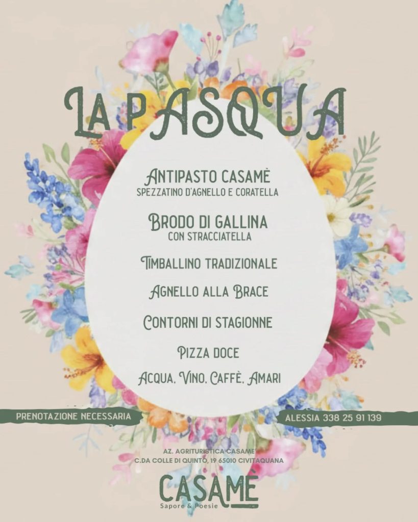Pasqua in agriturismo a Civitaquana